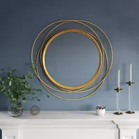 Mia Round Wall Mount Round Decorative Wall Mirror