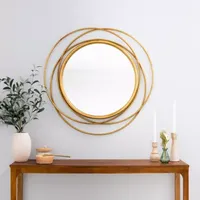 Mia Round Wall Mount Round Decorative Wall Mirror