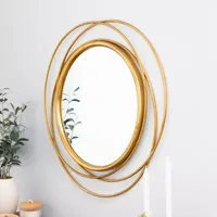 Mia Round Wall Mount Round Decorative Wall Mirror