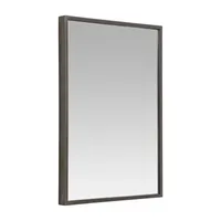 Gray Bali Modern Wall Mount Rectangular Wall Mirror