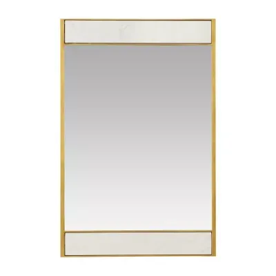 Lina Modern Wall Mirror Gold With Marble