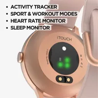 iTouch Sport 3 for Women: Rose Gold Case with Blush Strap Smartwatch (45mm) 500015R-51-C12