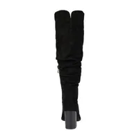 Journee Collection Womens Aneil Stacked Heel Over the Knee Boots