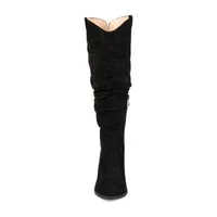 Journee Collection Womens Aneil Stacked Heel Over the Knee Boots