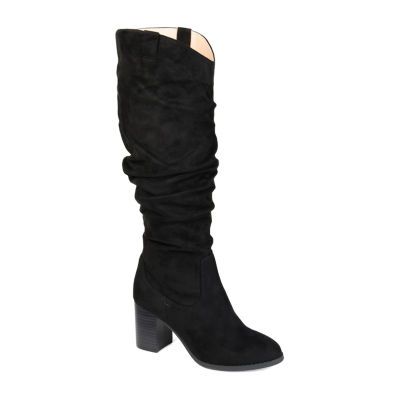 Journee Collection Womens Aneil Stacked Heel Over the Knee Boots