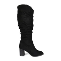 Journee Collection Womens Aneil Stacked Heel Over the Knee Boots