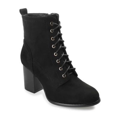 Journee Collection Womens Baylor Stacked Heel Booties