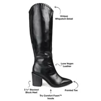 Journee Collection Womens Daria Stacked Heel Riding Boots