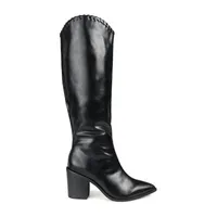 Journee Collection Womens Daria Stacked Heel Riding Boots