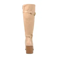 Journee Collection Womens Gaibree Wide Calf Stacked Heel Riding Boots