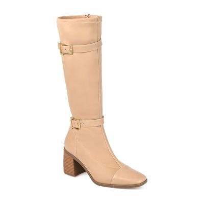 Journee Collection Womens Gaibree Wide Calf Stacked Heel Riding Boots