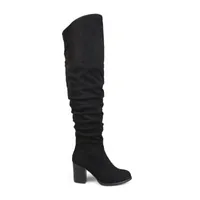 Journee Collection Womens Kaison Stacked Heel Dress Boots
