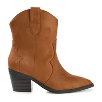 Journee Collection Womens Becker Stacked Heel Booties