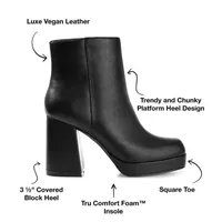 Journee Collection Womens Mollie Block Heel Booties