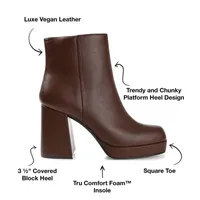 Journee Collection Womens Mollie Block Heel Booties