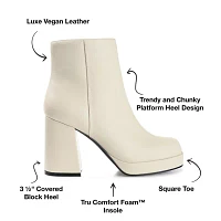 Journee Collection Womens Mollie Block Heel Booties