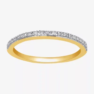 Surrounded by Love Diamond Accent Natural White 14K Gold Over Silver Sterling Wedding Band