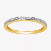 Surrounded by Love Diamond Accent Natural White 14K Gold Over Silver Sterling Wedding Band