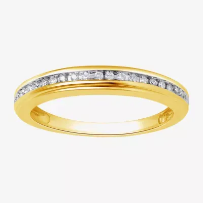 Surrounded by Love 2MM Diamond Accent Natural White Sterling Silver Wedding Band