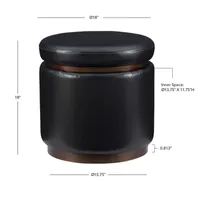 Berlinda Faux Leather Round Storage Ottoman