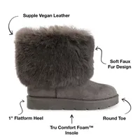 Journee Collection Womens Shanay Flat Heel Winter Boots