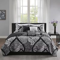 Madison Park Marcella 6-Pc Printed Cotton Quilt Set With Throw Pillows