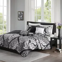 Madison Park Marcella 6-Pc Printed Cotton Quilt Set With Throw Pillows