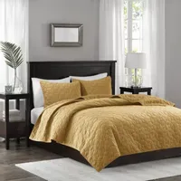 Madison Park Emery 3-Pc Velvet Quilt Set