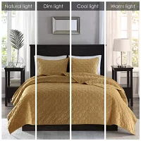 Madison Park Emery 3-Pc Velvet Quilt Set
