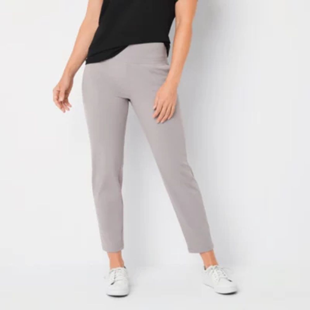 Stylus Womens High Rise Tapered Pull-On Pants