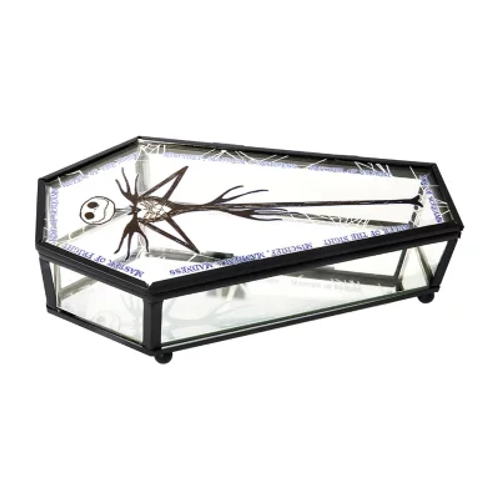 Disney The Nightmare Before Christmas Jack Skellington Coffin-Shaped Glass Jewelry Box