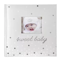 Malden 2-Up Sweet Baby Silver Stamp 160 Photo Album