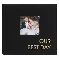 Malden 1up Our Best Day Black Fabric 80 Photo Album