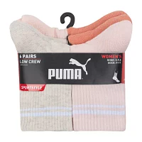 PUMA Sportstyle Training Low 6 Pair Crew Socks Womens