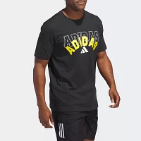 adidas Mens Crew Neck Short Sleeve Regular Fit Graphic T-Shirt