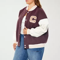 Forever 21 Varsity Lightweight Womens Juniors Plus Bomber Jacket