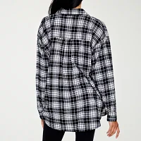 Forever 21 Juniors Plaid Womens Long Sleeve Flannel Shirt