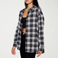 Forever 21 Juniors Plaid Womens Long Sleeve Flannel Shirt