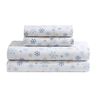 Beatrice Home Fashions Holiday Flannel Sheet Set