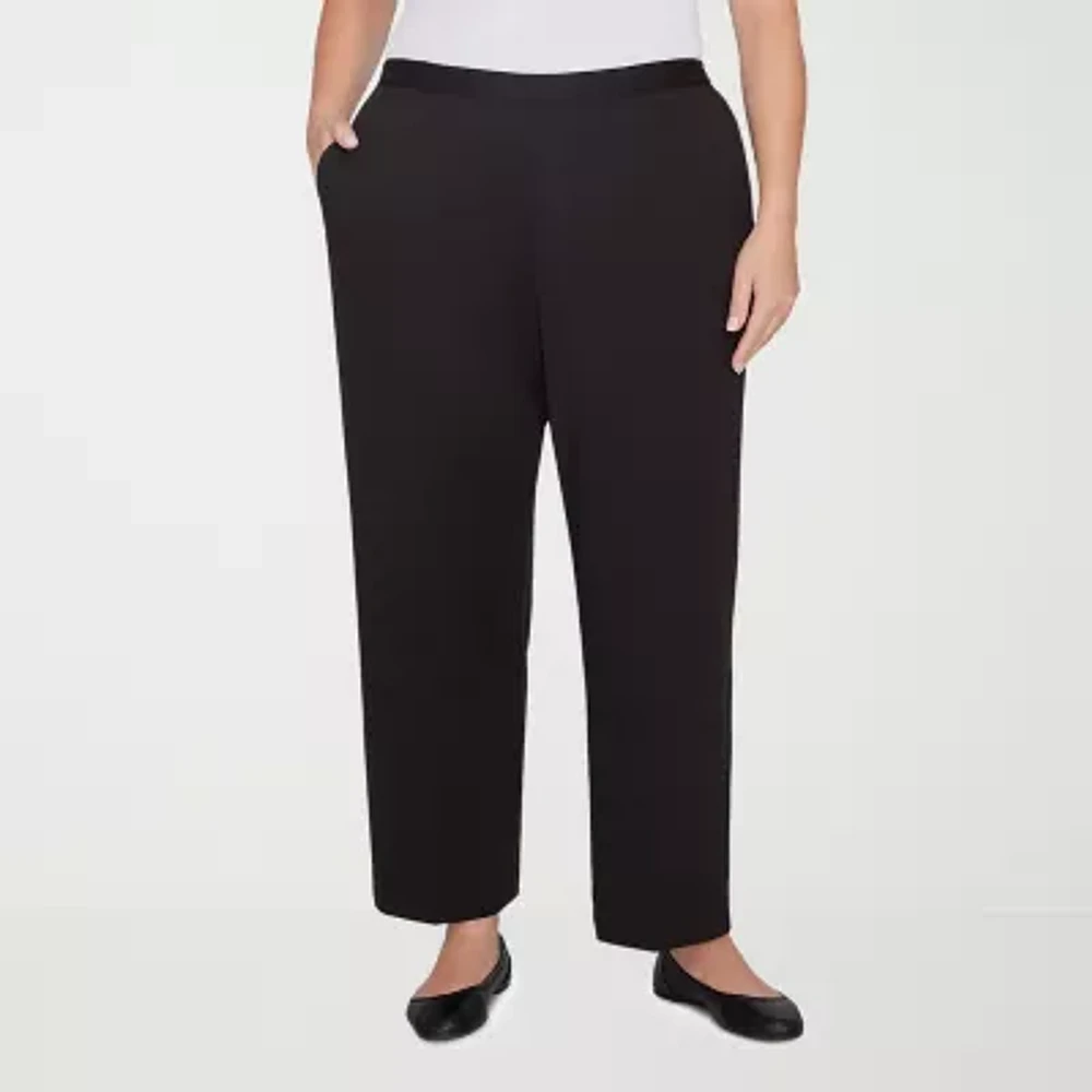 Alfred Dunner Runway Ready Womens Straight Pull-On Pants