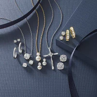Yes, Please! (G-H / I1-I2) Diamond Accent Lab Grown White Diamond Sterling Silver Round 2 Pair Earring Set