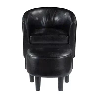 Take a Seat Churchill Accent Chair with Ottoman