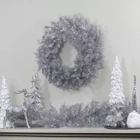 Northlight Silver Tinsel Unlit Indoor Christmas Garland