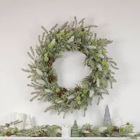 Northlight Frosted Pine And Pine Cone Indoor Christmas Garland