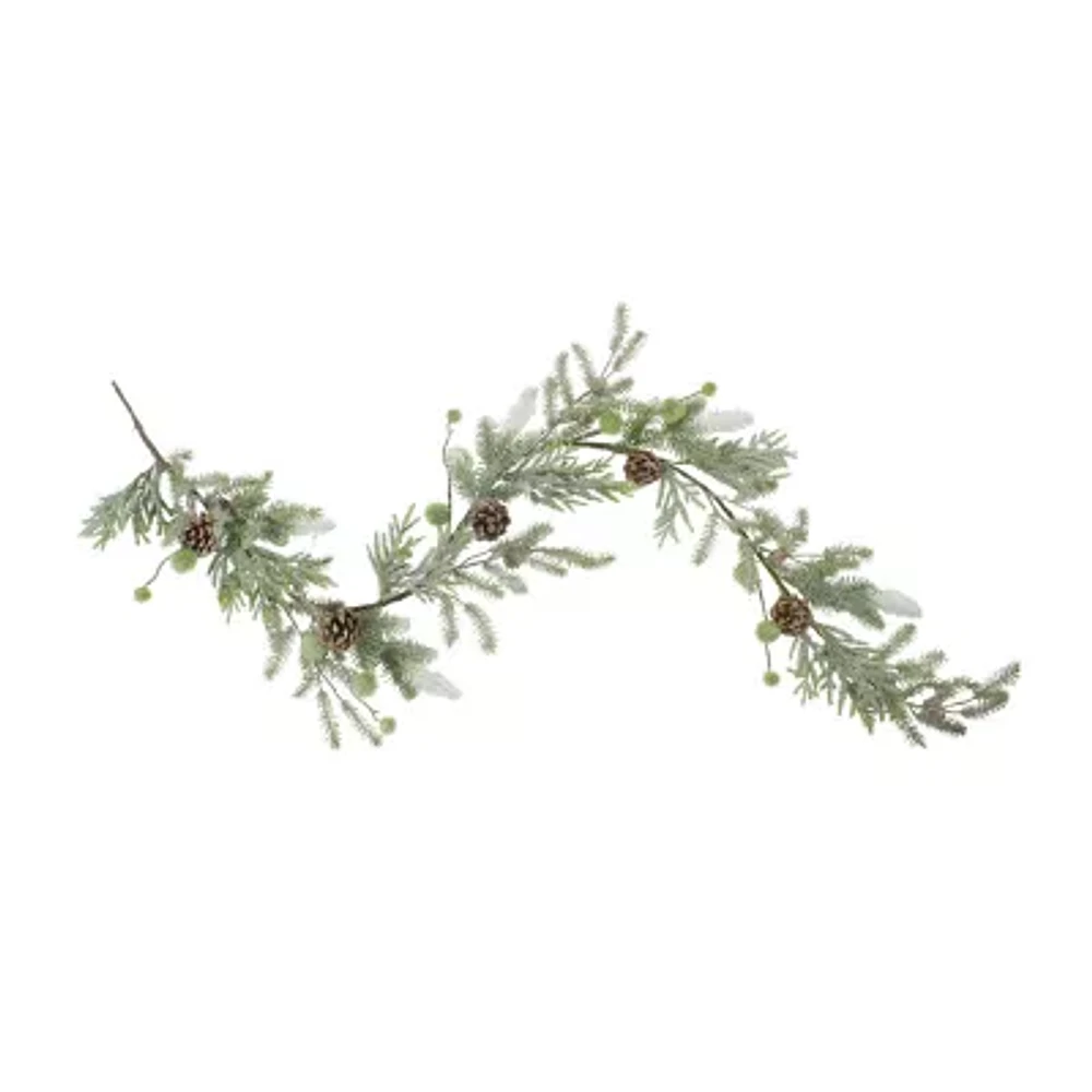 Northlight Frosted Pine And Pine Cone Indoor Christmas Garland