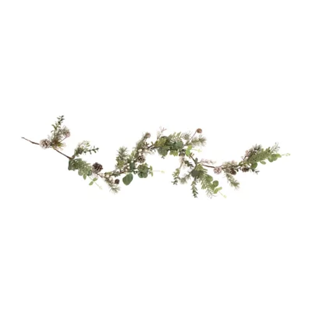 Northlight White Berry Eucalyptus And Pinecone Unlit Indoor Christmas Garland