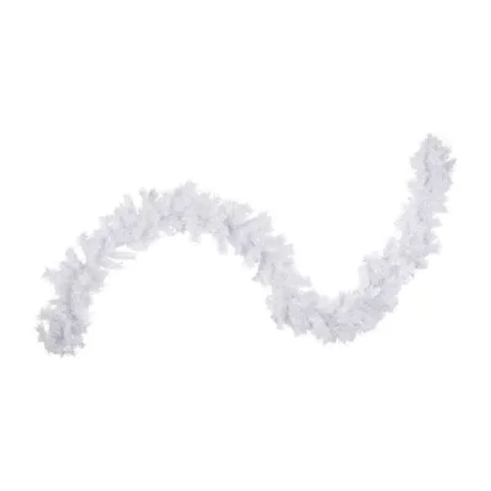 Northlight Icy White Iridescent Spruce Unlit Indoor Christmas Garland