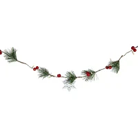 Northlight Pine Berry And Snowflake White Lights Pre-Lit Christmas Indoor Garland