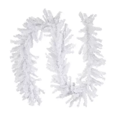 Northlight White Canadian Pine Unlit Outdoor Christmas Garland