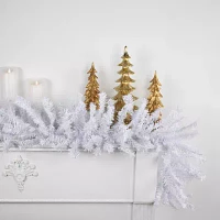 Northlight White Canadian Pine Unlit Christmas Outdoor Garland